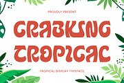 Crabking - Tropical Display Font, a Script Font by AQR Studio (Thumbnail 1 of 8)