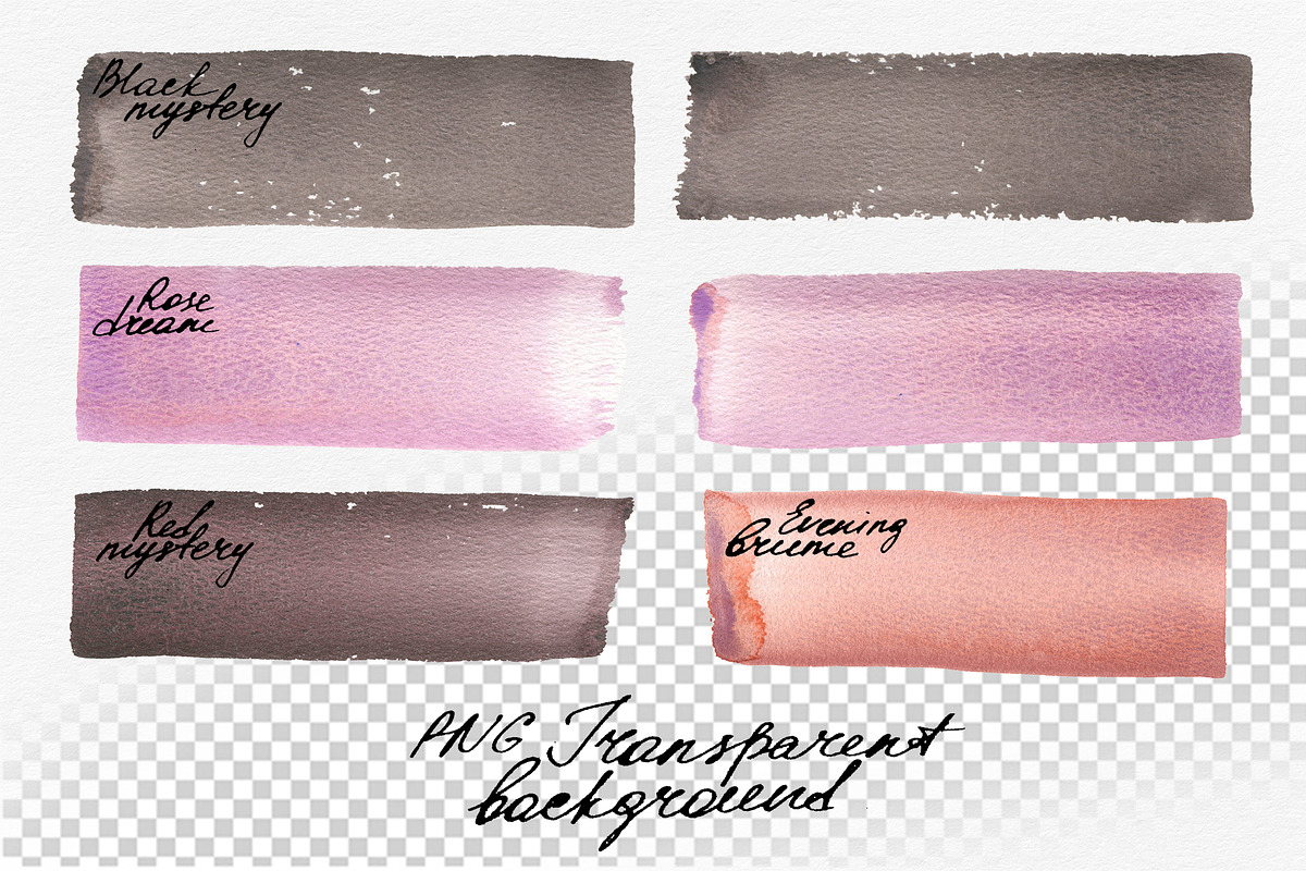 Granulated Watercolor Wash Strips, a Background Graphic by NATASHA CHU (Photo 4 of 11)