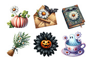 Daisy Flower & Halloween Clipart, an Illustration by Daily.Designs (Thumbnail 3 of 5)