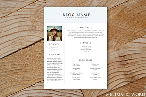 One Page Media Kit Template MS Word
