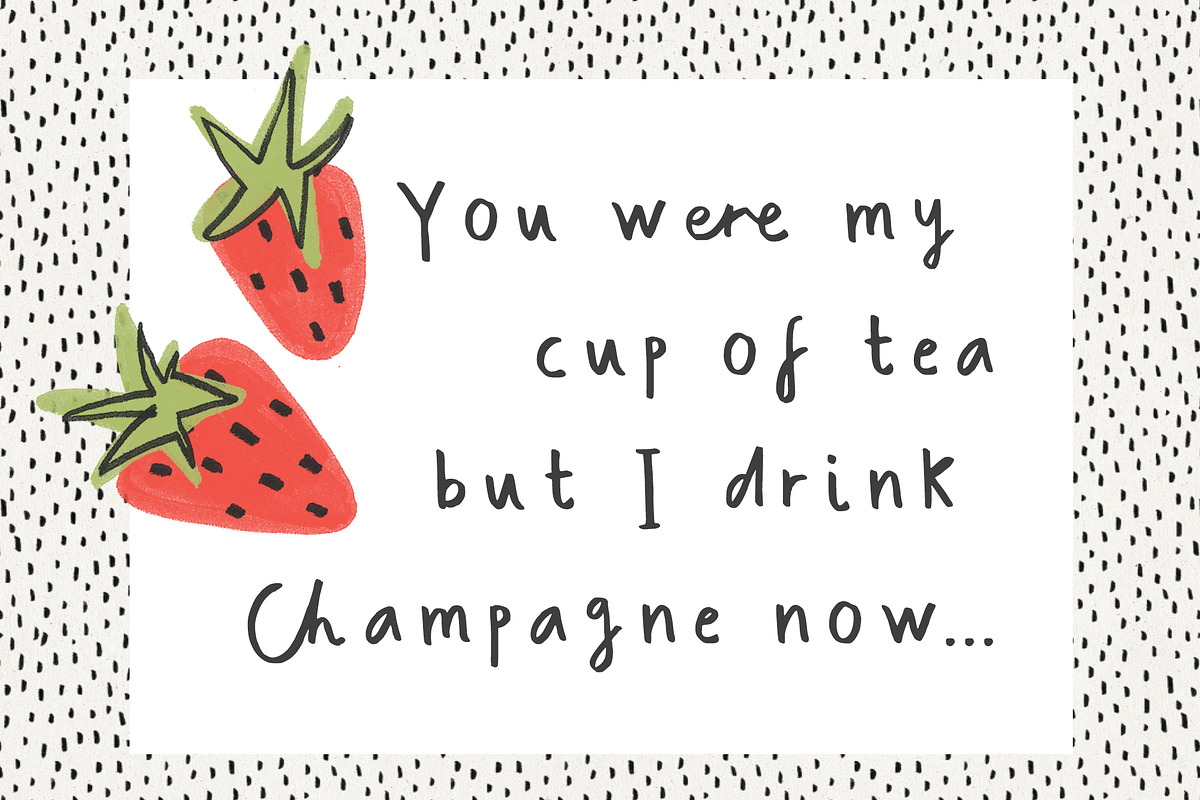 Strawberry Handwritten Font preview 2