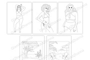 Coloring Book Summer 1, a Person Illustration by GlamArtZhanna (Thumbnail 4 of 8)