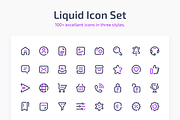 Liquid Icon Set 100+ in three styles, an Outline Icon by iconland (Thumbnail 1 of 7)
