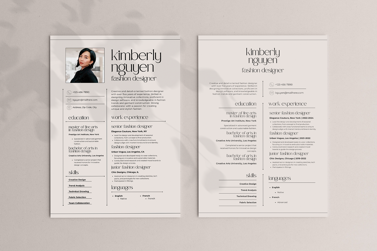 5 Elegant Resumes & 1 Cover letter, a Resume Template by TEAM RONDI (Photo 6 of 6)