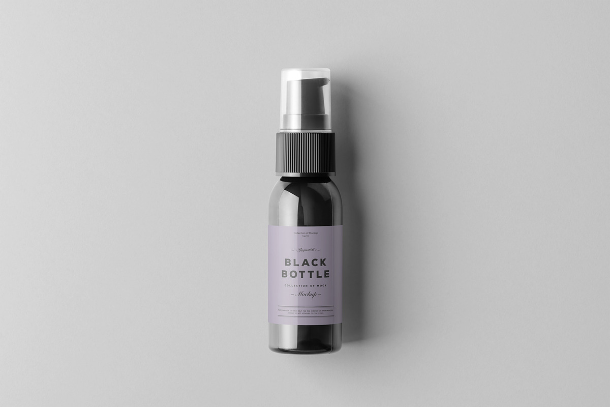 Black Bottles Cosmetic Mockup, a Cups & Container Mockup by Yogurt86 (Photo 8 of 10)