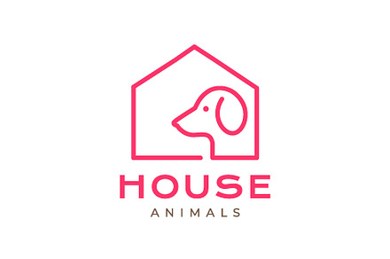 dog pets house pet shop cage logo, a Branding & Logo Template by devastd