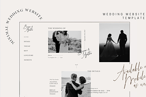 Wedding WIX Website Template Minimal