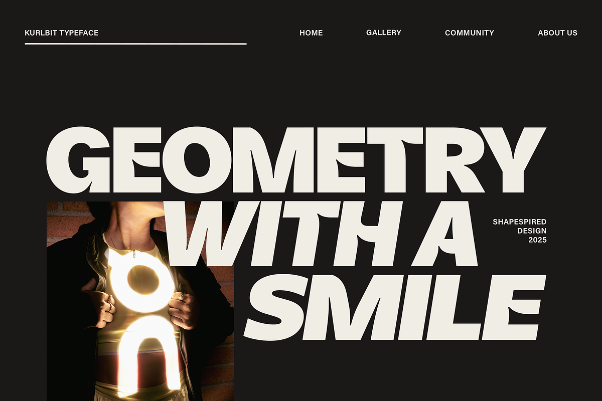 Kurlbit - Bold Display Sans, a Sans Serif Font by Shapespired Design (Photo 13 of 17)