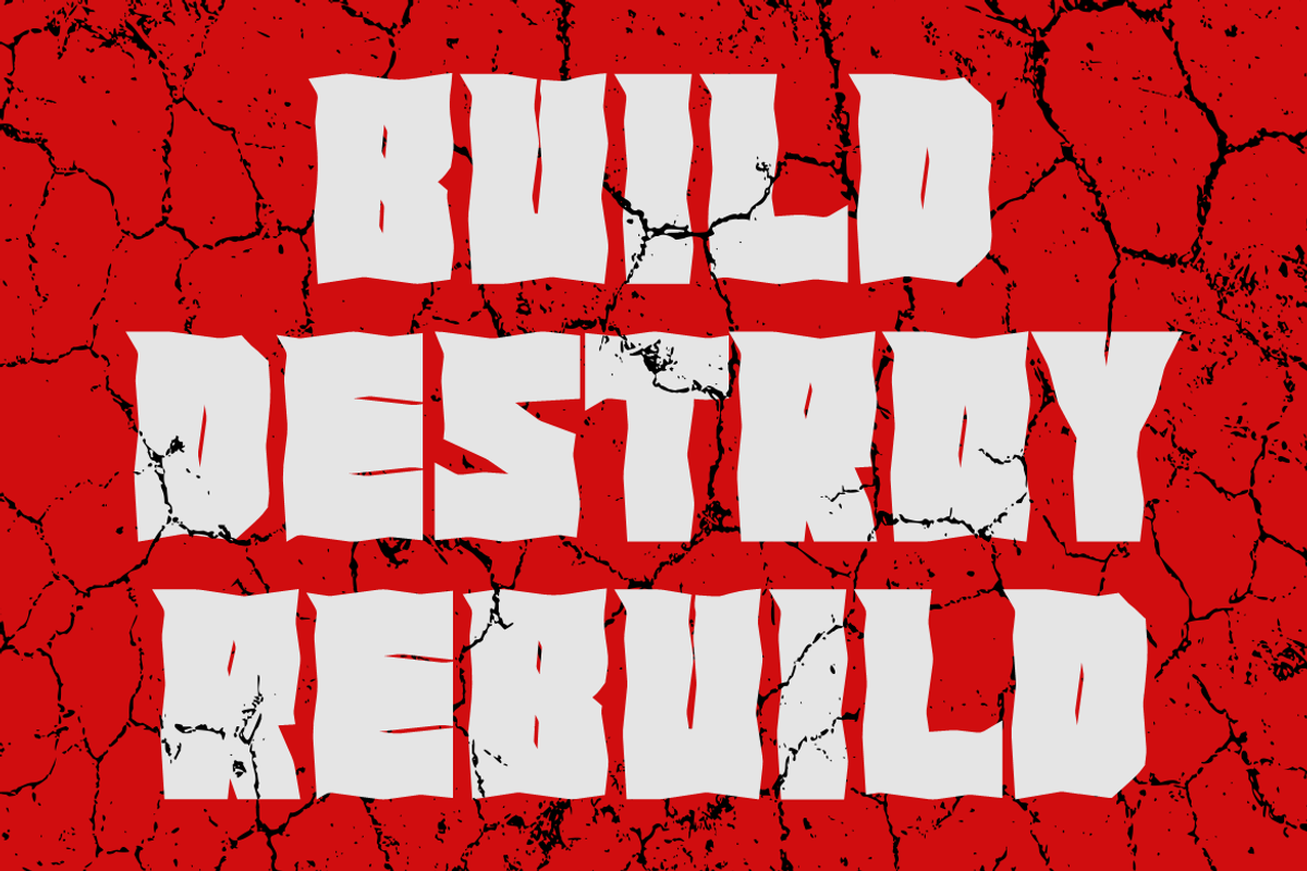Brutalist Block Rough Display Font, a Font by PutraCetol Studio (Photo 2 of 5)