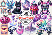 Pastel Gothic Halloween Clipart, an Illustration by RobertsArt (Thumbnail 1 of 7)