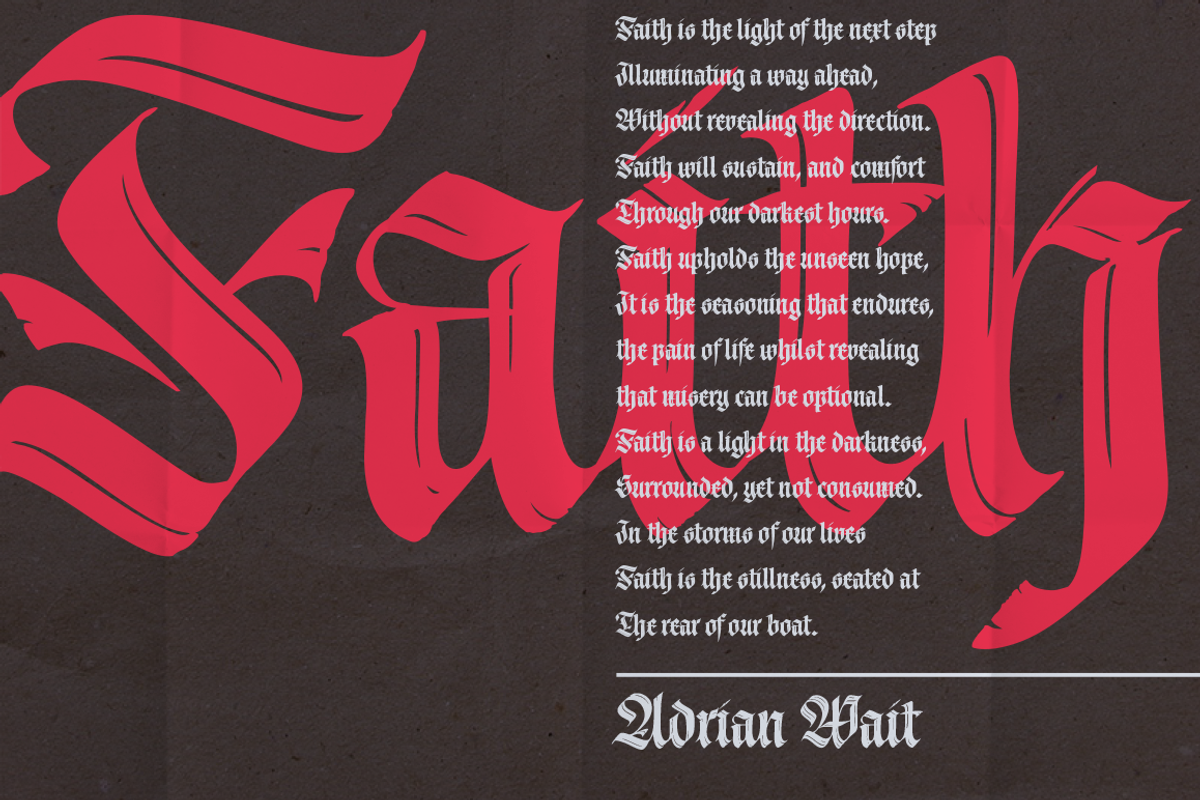 Cal Fraktur Brush, a Blackletter Font by Posterizer KG (Photo 8 of 9)