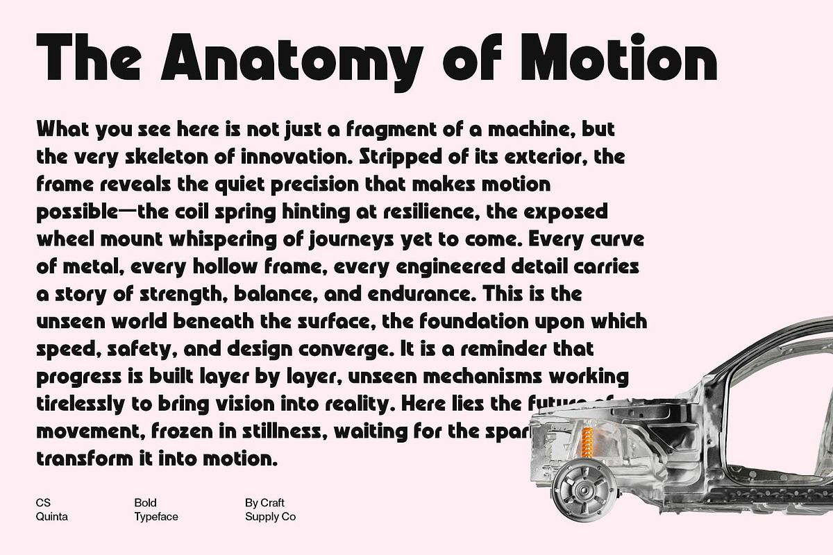 CS Quinta – Bold Font, a Sans Serif Font by Craft Supply Co. (Photo 7 of 8)