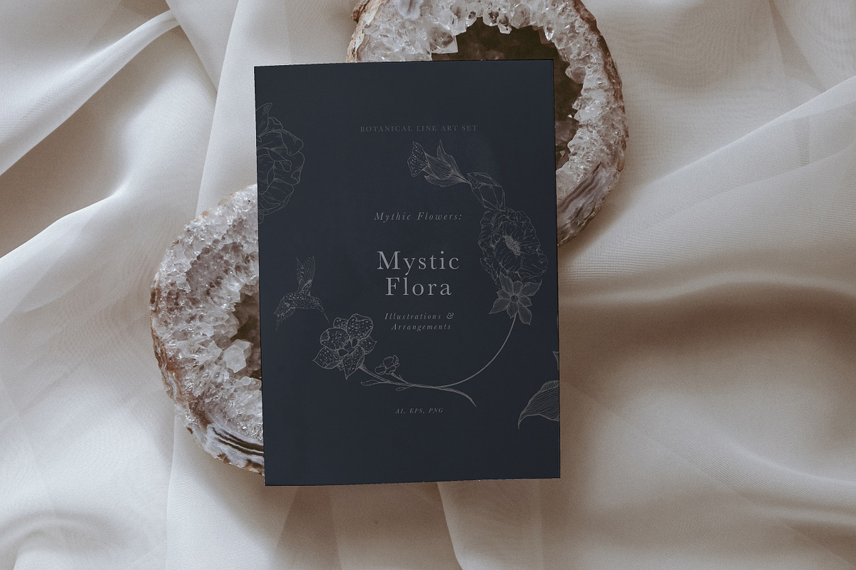 Mystic Floral Line Art Illustrations, an Illustration by Laras Wonderland (Photo 2 of 9)