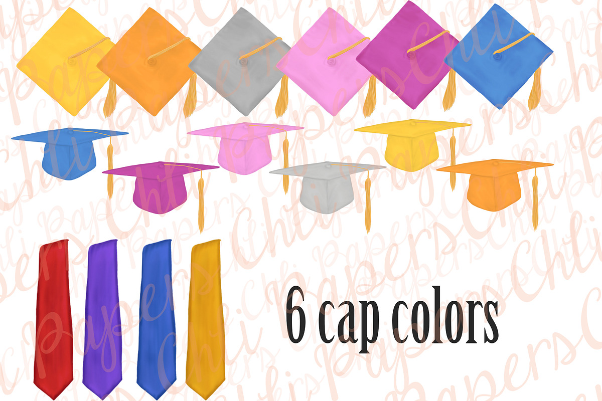 Graduation Clipart,Graduation gowns, an Illustration by chilipapers (Photo 5 of 6)