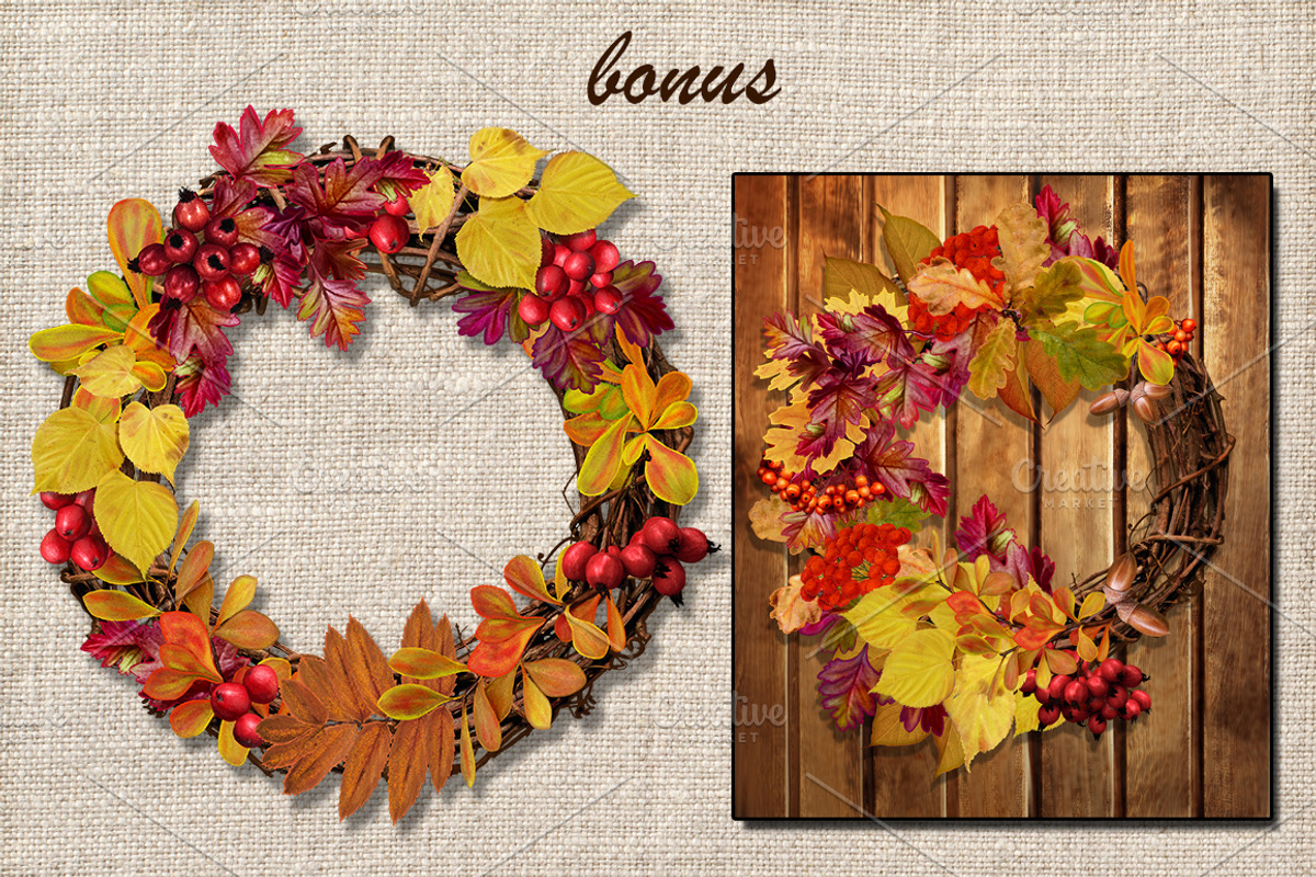 Autumn leaves and berries, a Decorative Illustration by SokolovaSv (Photo 4 of 4)