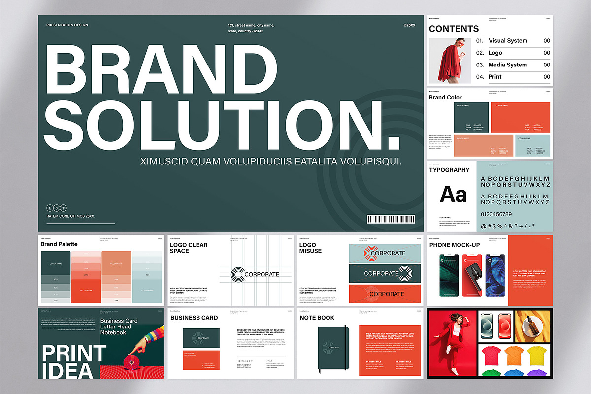 Professional Brand Identity Template, a Presentation Template by E-Type (Photo 1 of 7)