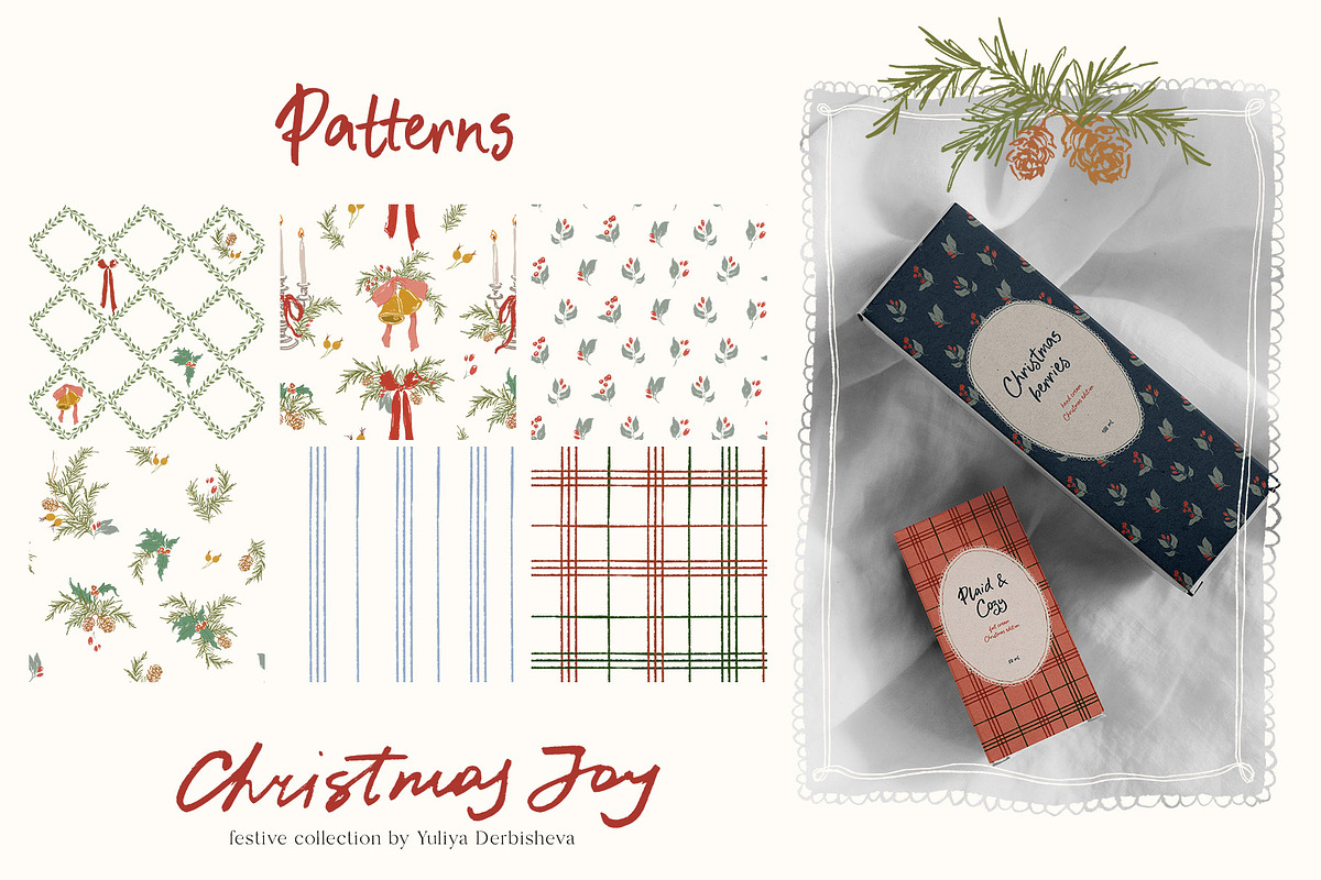 Christmas Backgrounds Frames Flowers, an Object Graphic by Yuliya Derbisheva (Photo 10 of 14)