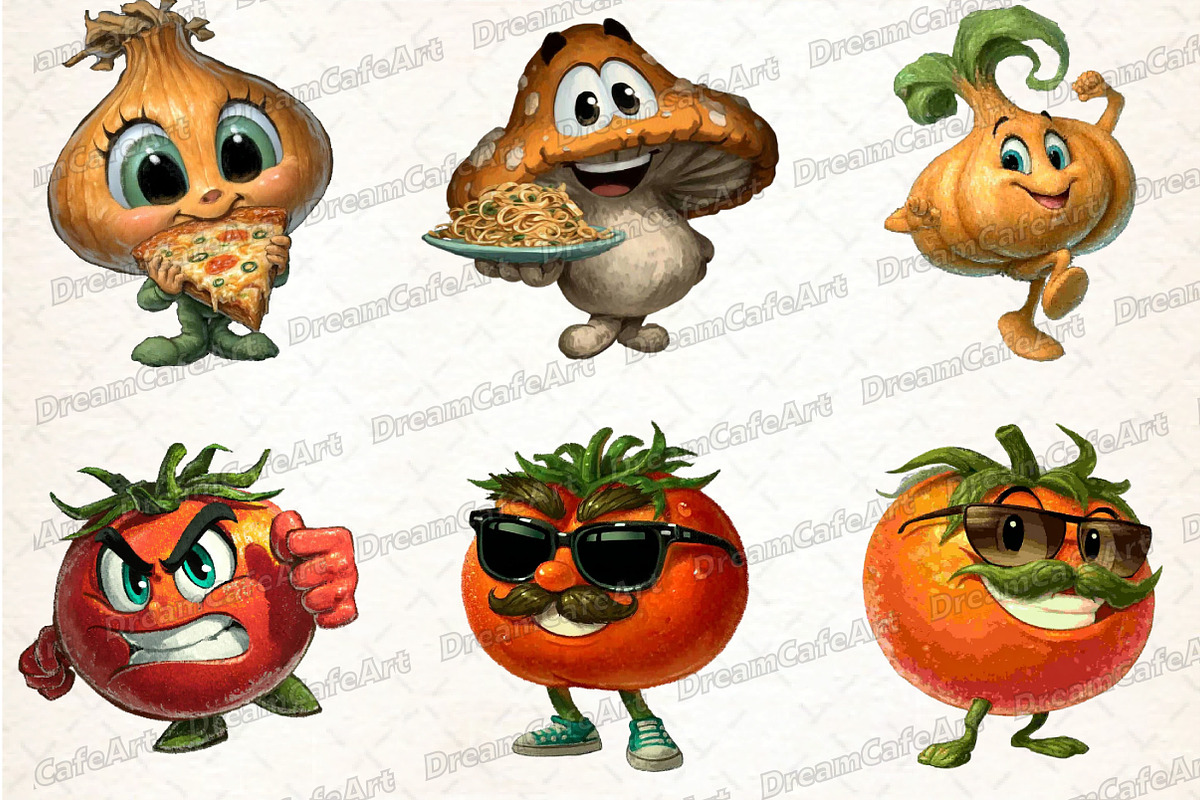 Funny Vegetable Italian Brainrot, an Illustration by DreamCafeArt (Photo 7 of 8)