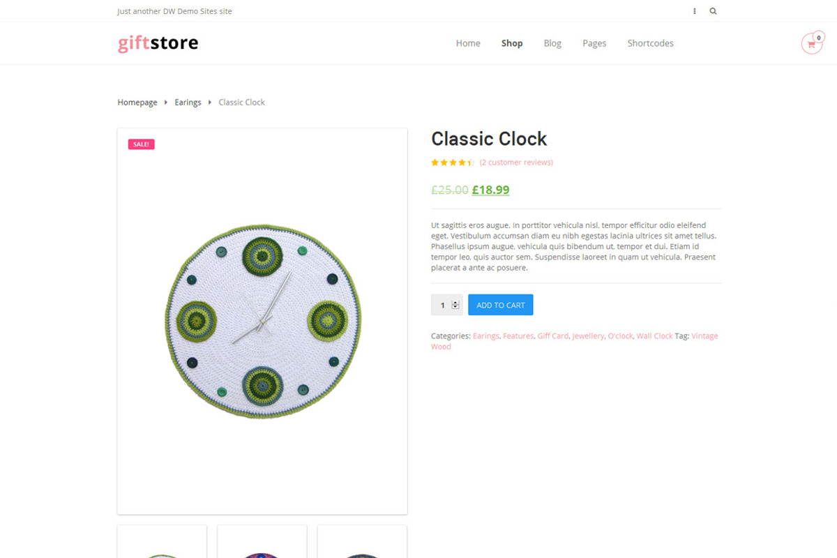 DW GiftStore - WP eCommerce Theme, a WordPress Template by DesignWall (Photo 3 of 6)