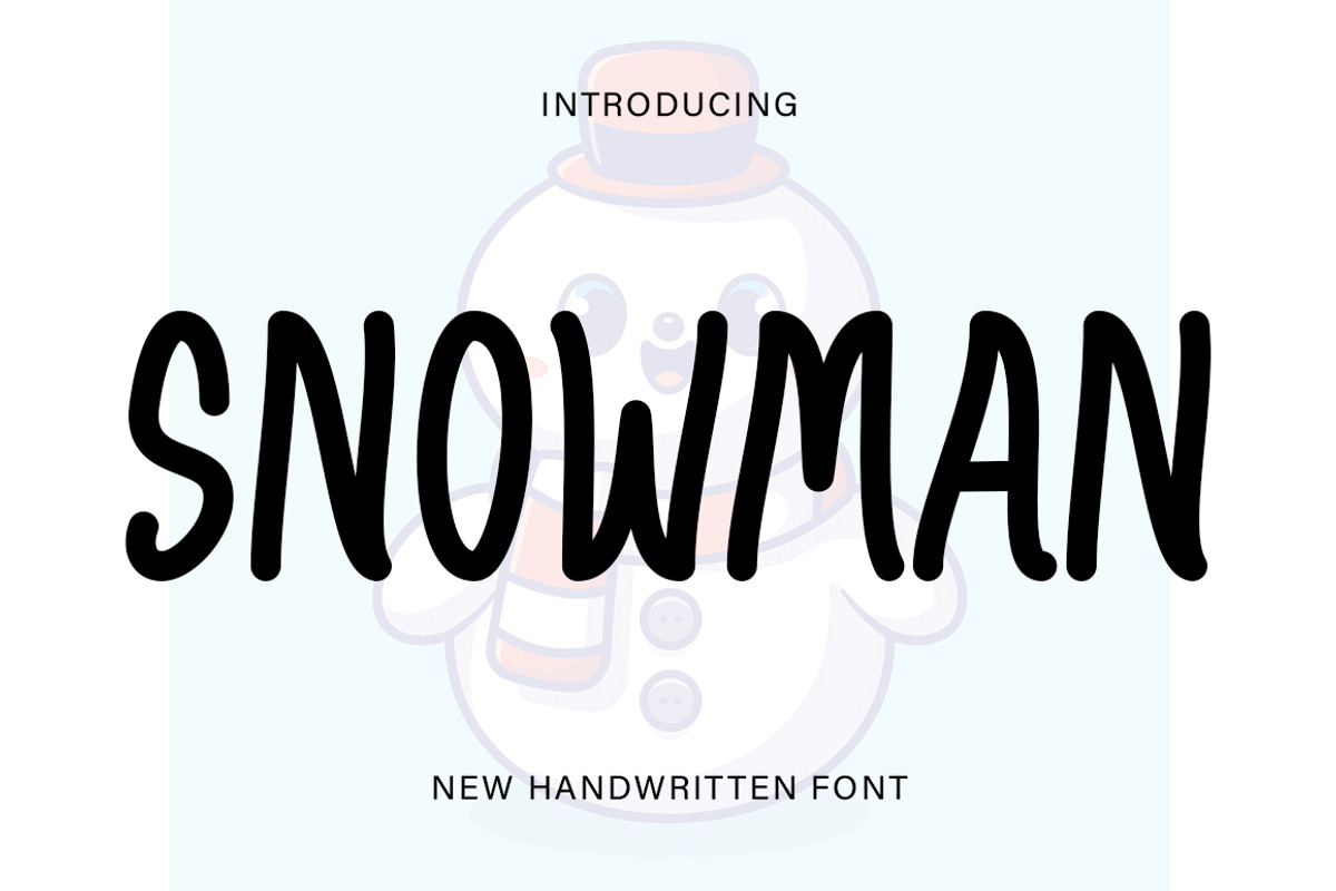 Snowman, a Handwritten Font by DN Creative (Photo 1 of 7)