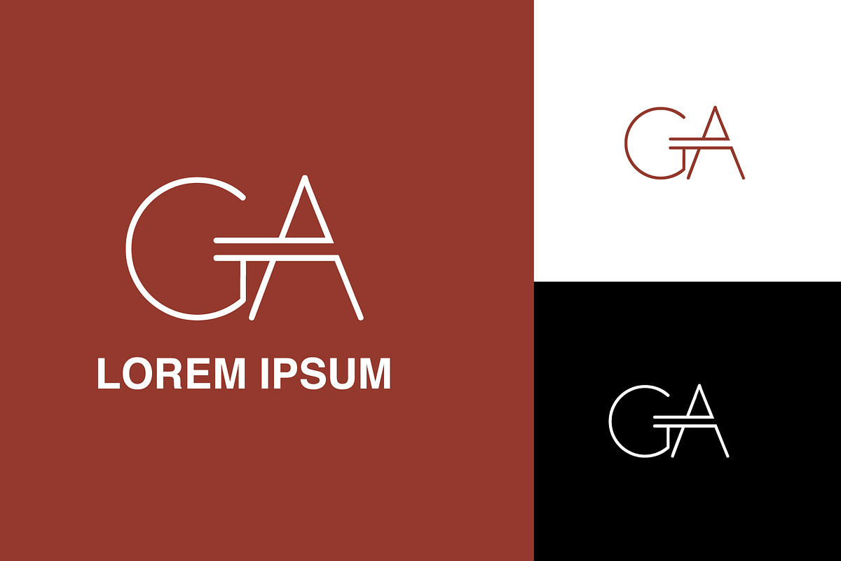 GA, AG Abstract Logo Design., a Branding & Logo Template by art_creater (Photo 1 of 2)