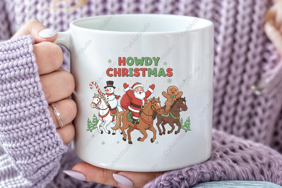 Howdy Christmas Cowboy PNG, an Illustration by CraftArtStudio (Photo 2 of 4)