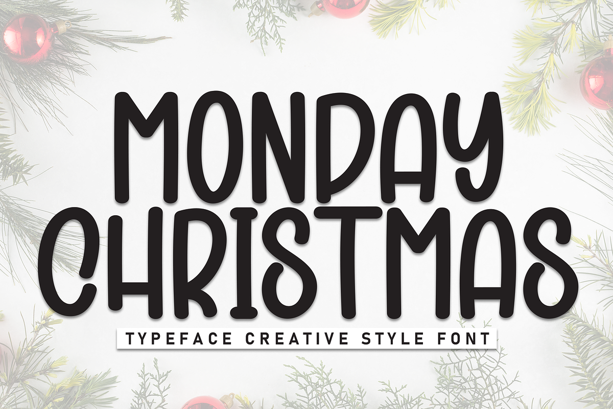 Monday Christmas | Script Font, a Script Font by Scratchones (Photo 1 of 8)