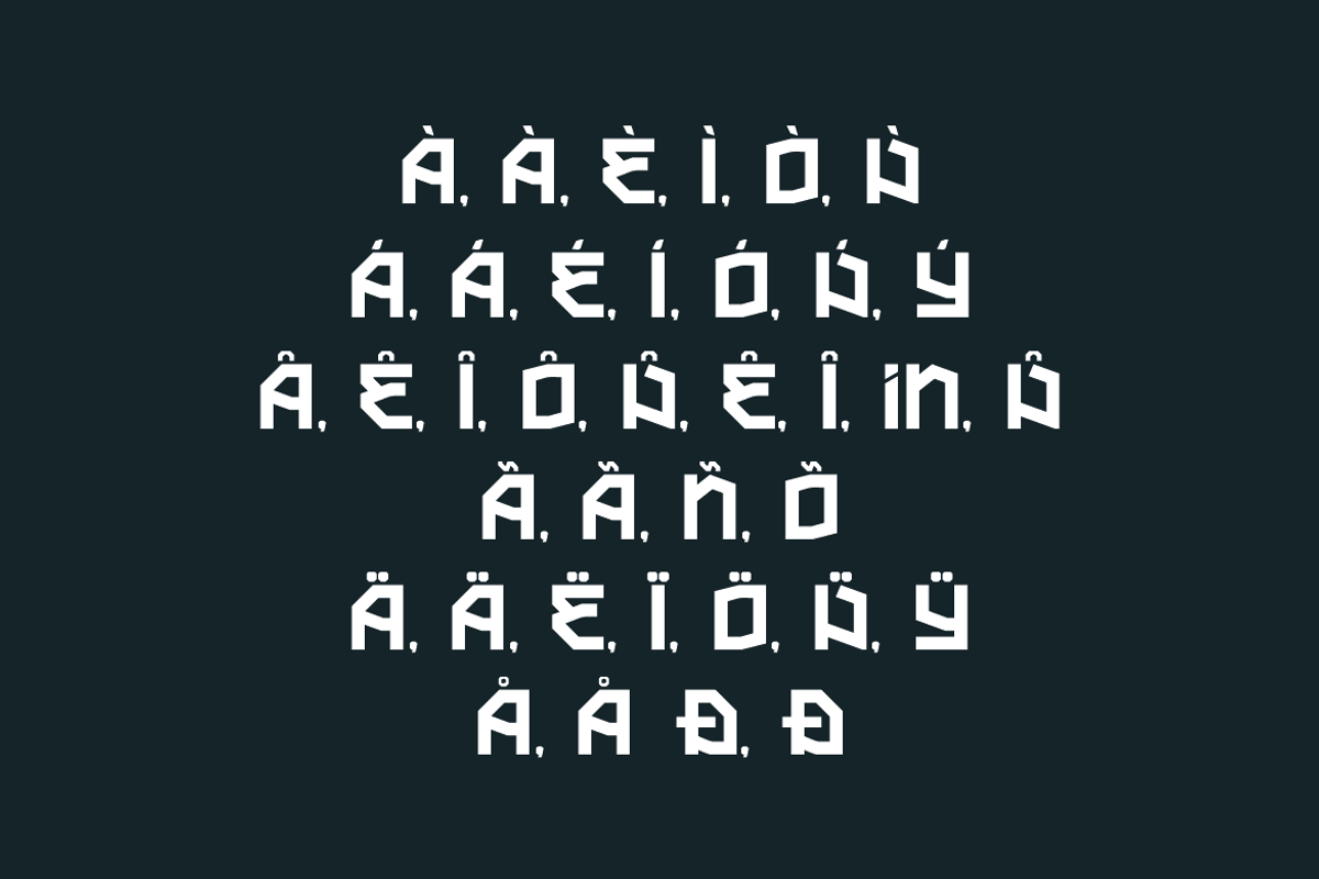 Trabes - Techno Font, a Sans Serif Font by QR Design Studio (Photo 7 of 9)