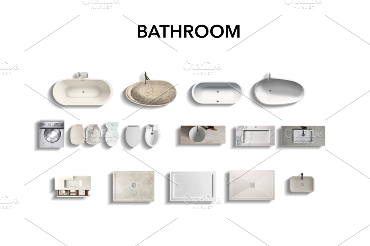 Floor Plan Asset Pack – 100 Elements, an Object Graphic by SketchBoyko (Photo 3 of 6)