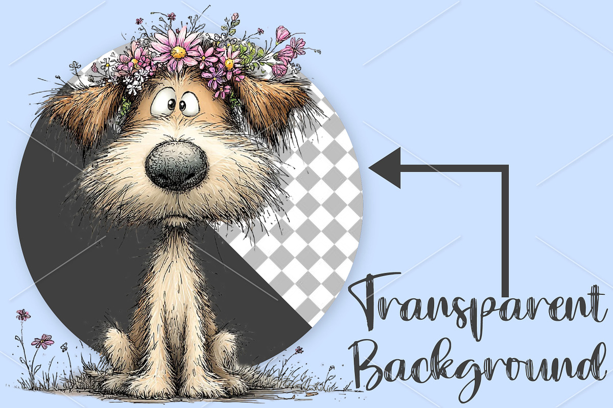 Whimsical Spring Dog Clipart Bundle, a Seasonal Illustration by Canvas ...