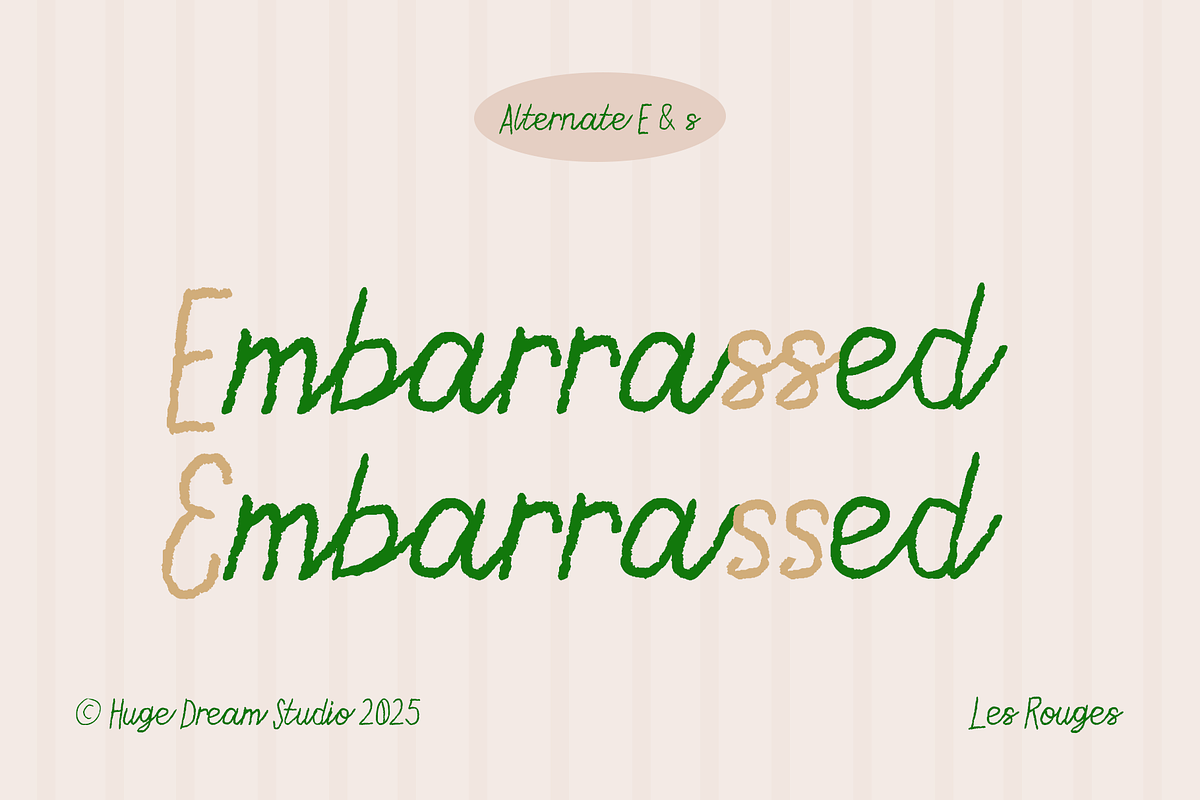 Les Rouges – Casual Script Font, a Font by Huge Dream Studio (Photo 7 of 10)