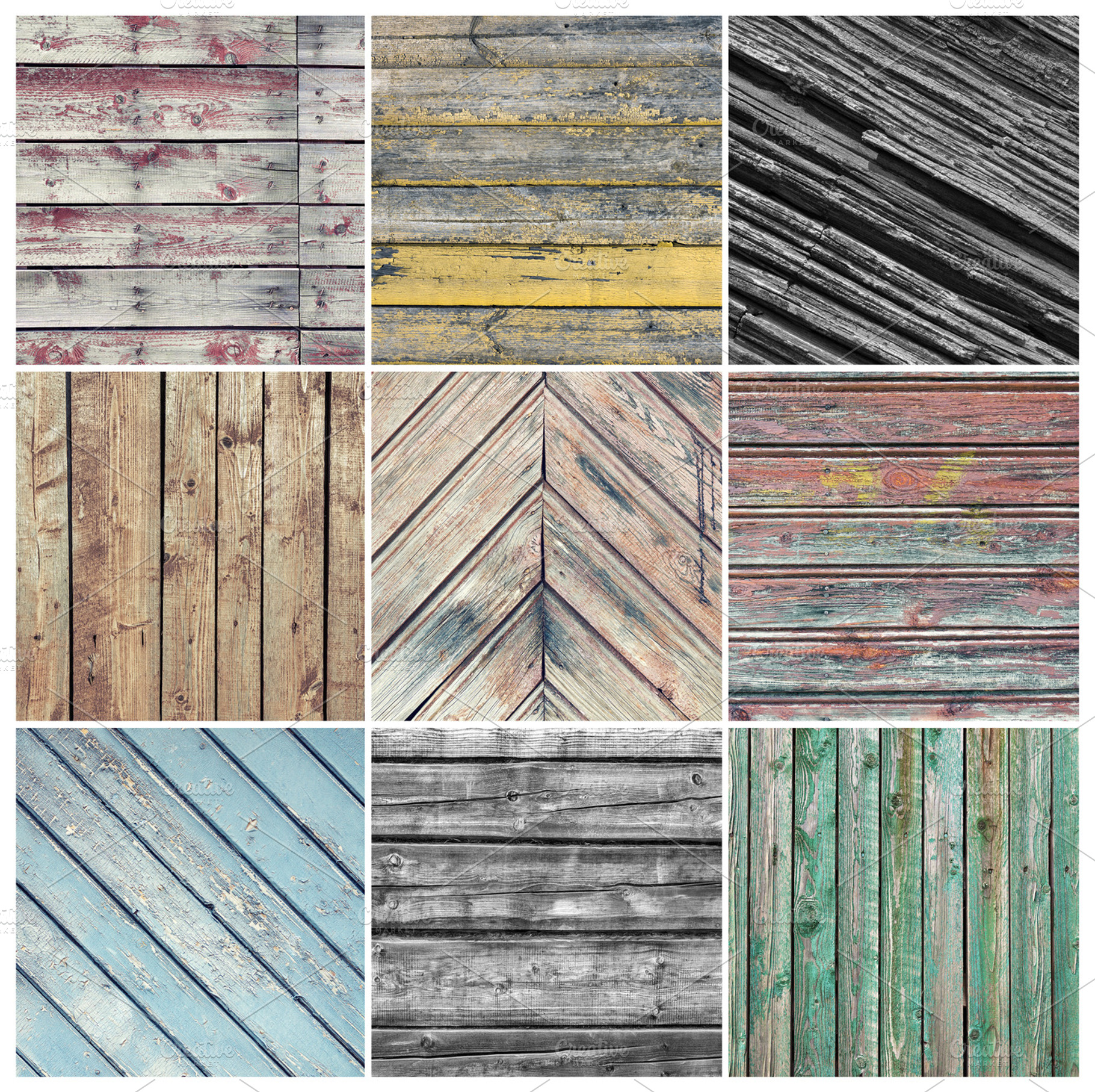 Old weathered wood collage, an Abstract Photo by BOOCYS