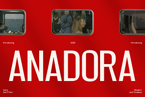 Anadora - Geometric Condensed Font