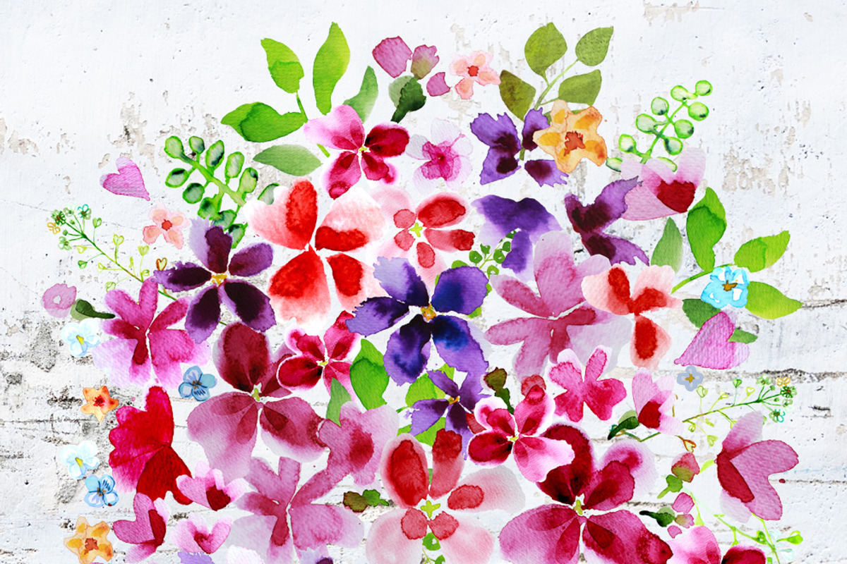 Cherry Blossom Watercolor Clipart, a Decorative Illustration by Download Graphic Art (Photo 6 of 6)