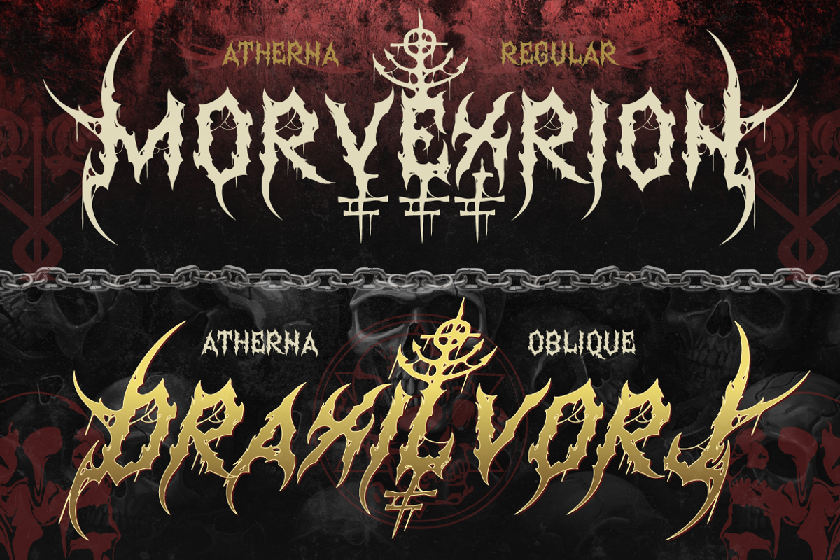 Atherna, a Blackletter Font by Burntilldead (Photo 4 of 11)