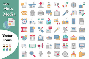 Mass Media Icons Pack, an Icon by Vector Portal