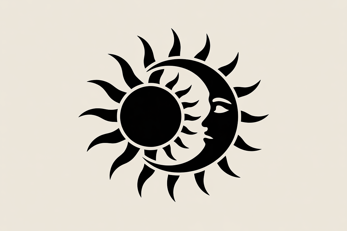 sun and moon surrounded by flowing, an Illustration by Amazin_art (Photo 5 of 25)