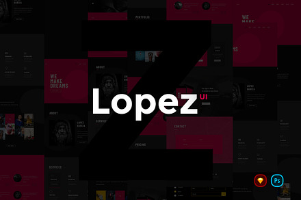 Lopez Creative Website UI Kit, an UI Kit Template by Webhance Studio