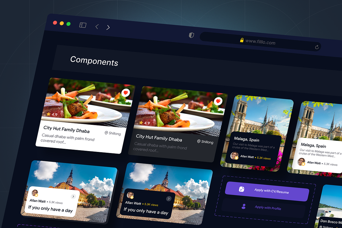 Filllo Travel App UI Design Kit, an UI Kit Template by floxui (Photo 4 of 8)
