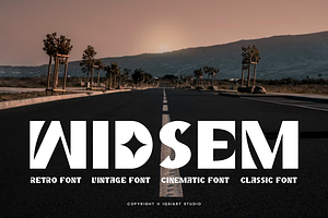 Widsem - Retro Font, a Sans Serif Font by Iqsiart Studio