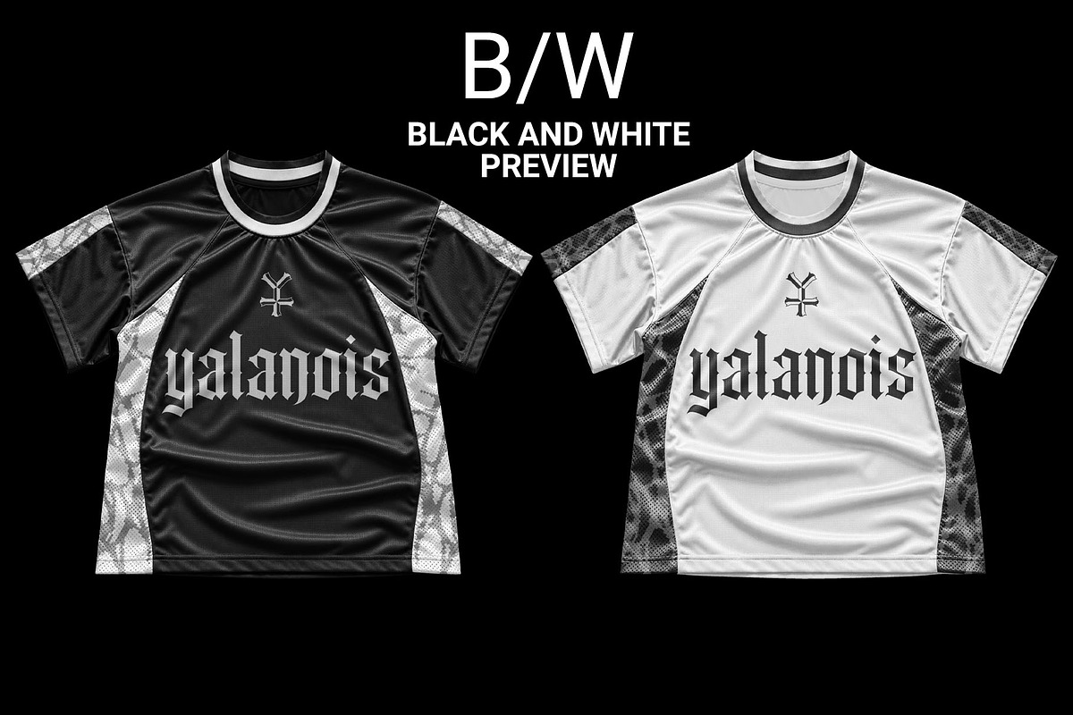 Streetwear mesh Jersey Mockup, a Shirt Mockup by yalanois (Photo 2 of 5)