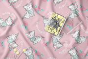 Adorable Kitten Seamless Pattern, a Pattern Graphic by StudioGlouna (Thumbnail 2 of 5)