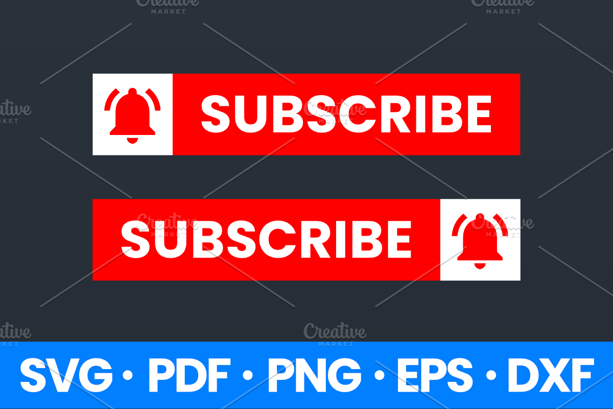 YouTube Subscribe Button icon, a Graphic by Vaughn Studios (Photo 1 of 6)
