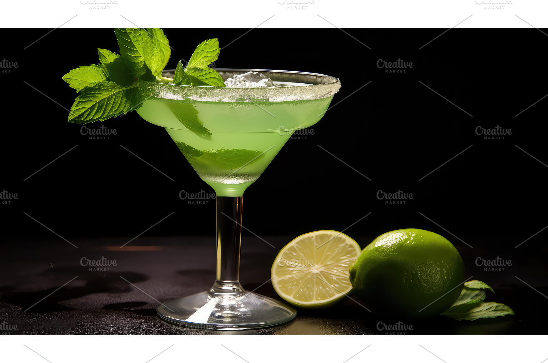 background green cocktail drink, a Food & Drink Photo by pikepicture