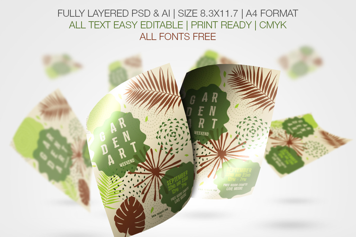 Garden Art Weekend Template, a Flyer Template by FonDrakes (Photo 3 of 4)