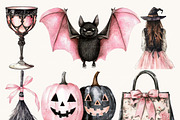 Watercolor Pretty Haunting Clipart, an Object Illustration by Design Scotch (Thumbnail 5 of 9)