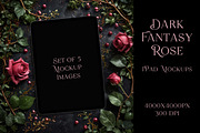 Dark Fantasy Rose IPad E-Book Mockup, an iPad Mockup by Sapphire X Designs (Thumbnail 1 of 2)
