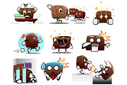 Chocolate Characters Sticker, an Illustration by erkoudesign (Thumbnail 2 of 2)