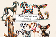 QUIRKY DOG GANG CLIPART PACK, an Animal Illustration by Daring Digies (Thumbnail 1 of 5)