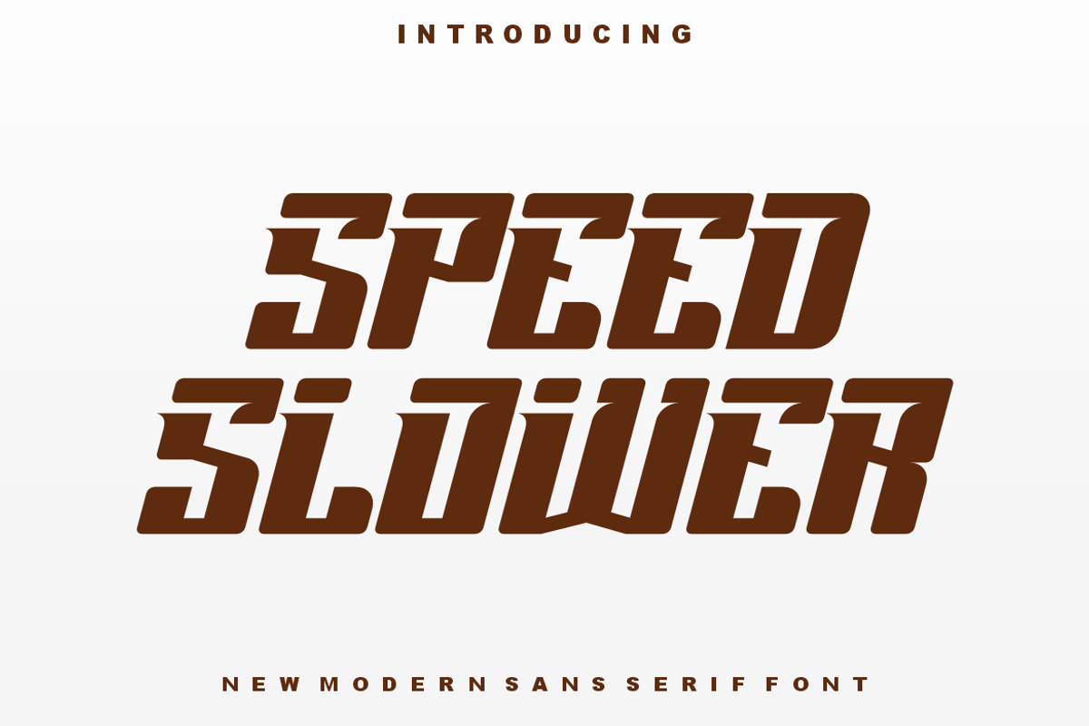 Speed Slower - Font, a Sans Serif Font by artchiles_design (Photo 1 of 5)